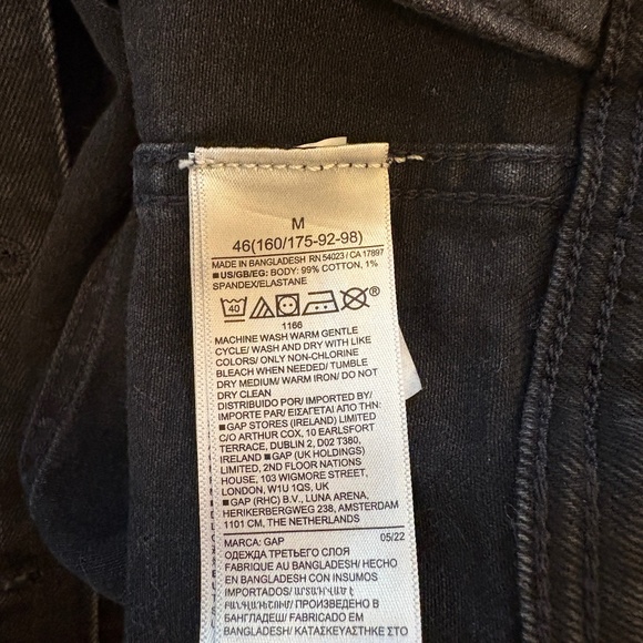 Gap Black Denim Jacket Women's Medium - Picture 5 of 5
